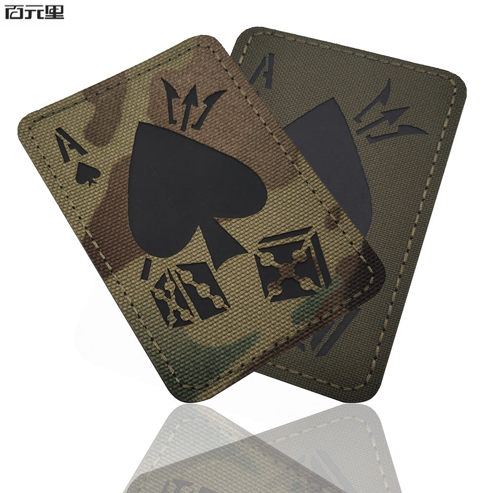 Reflector Poker Spades A Triple Reflective Velcro Armband Tactical Morale Chapter