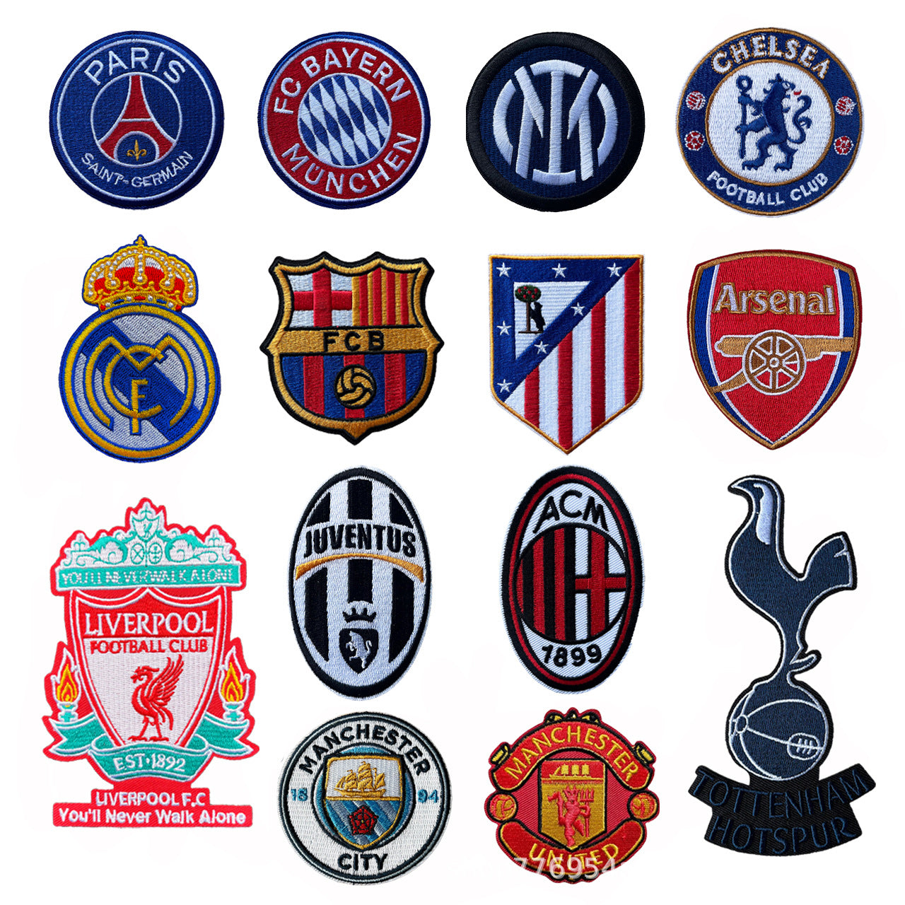 6pcs Soccer Footballteam Soccer team patches