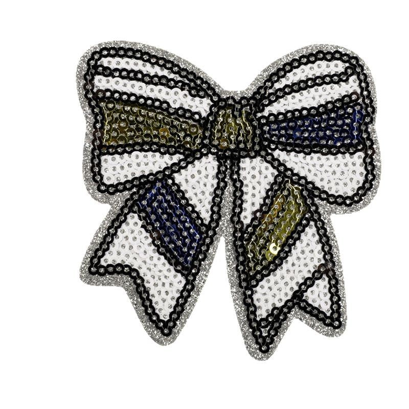 4 pcs Sports sequins bow patch