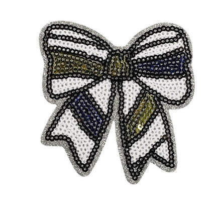 4 pcs Sports sequins bow patch