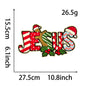 Grinch Christmas santa Large OH SNAP Sequin