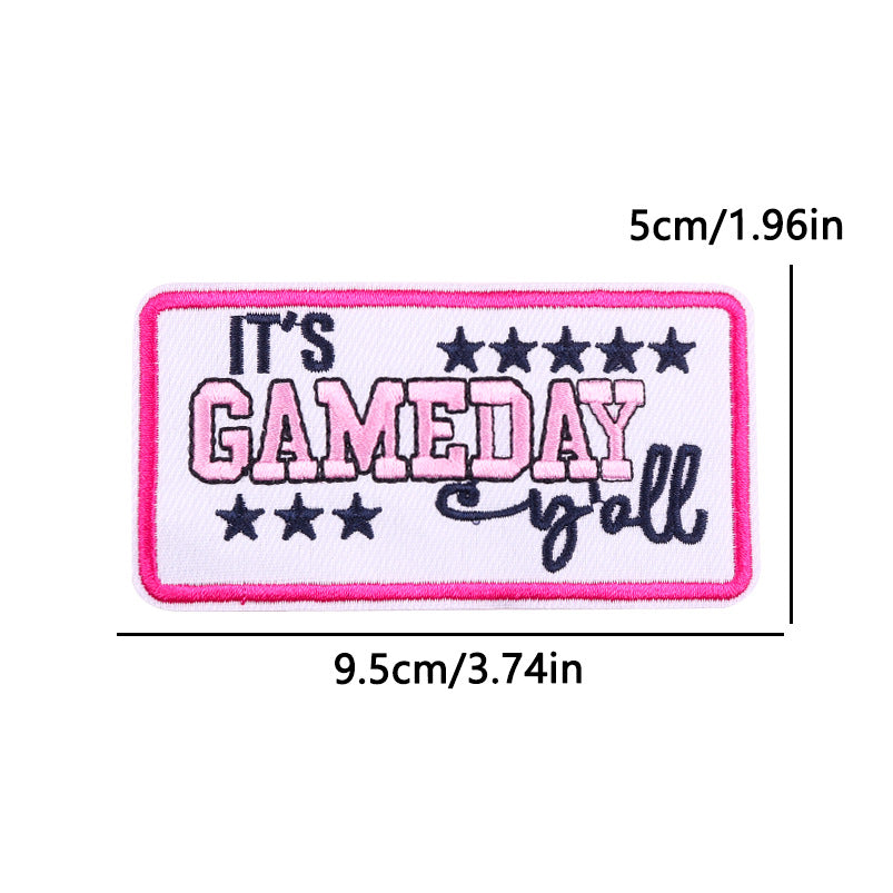 pink letter saying ironing embroidery patch - Clpatch
