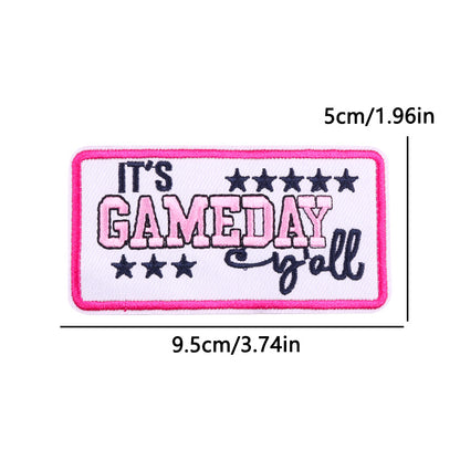 pink letter saying ironing embroidery patch - Clpatch