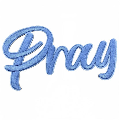 word pray jesus love faith patch