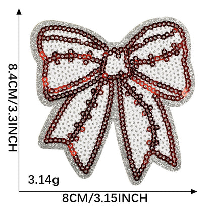 Sports sequins bow patch - Clpatch