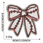 4 pcs Sports sequins bow patch