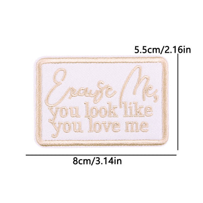 pink letter saying ironing embroidery patch - Clpatch