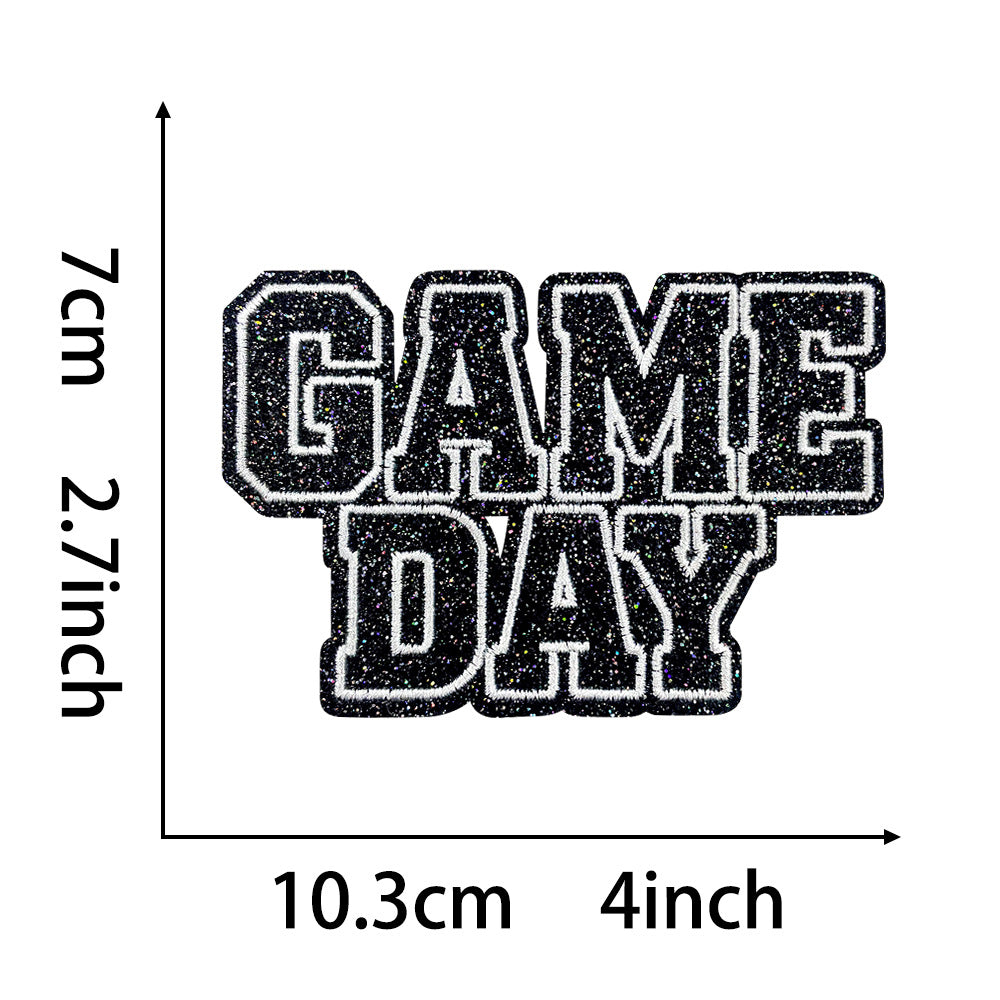 Gameday Glitter football patches