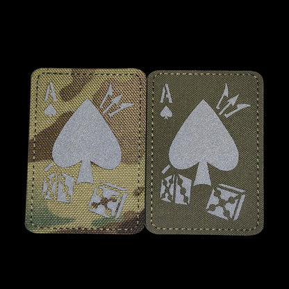 Reflector Poker Spades A Triple Reflective Velcro Armband Tactical Morale Chapter