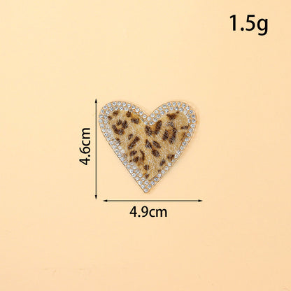 Rhinestone leopard patch