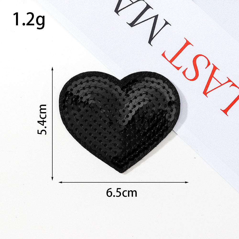 sequin heart patch