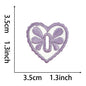 heart buttons DIY clothes decoration accessories, hand-embroidered pattern buttons