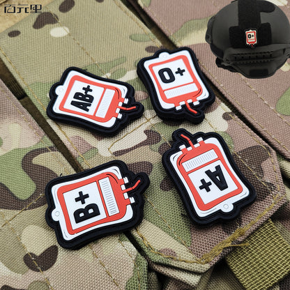 Blood type trademark soft glue blood pack blood type bag A + AB + B + O + mini Velcro stamp