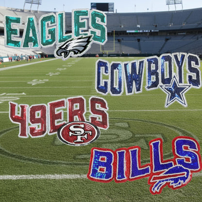 NFL team sequin embroidery large patch