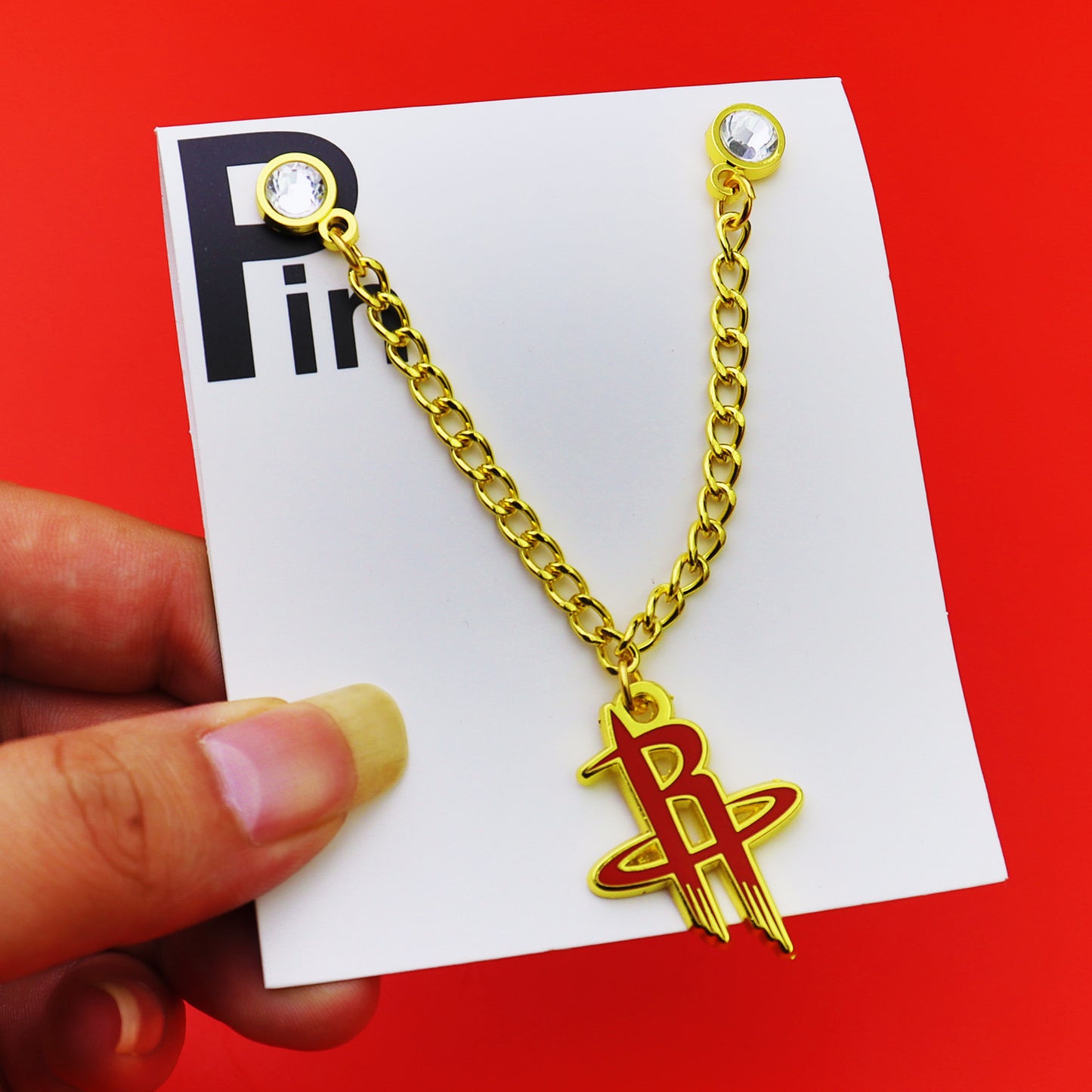 Metal Basketball Chain Hat Pins