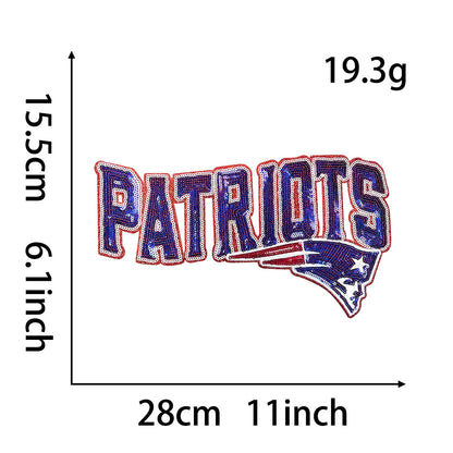 football team logo game day embroidery cloth sticker large cloth sticker DIY large