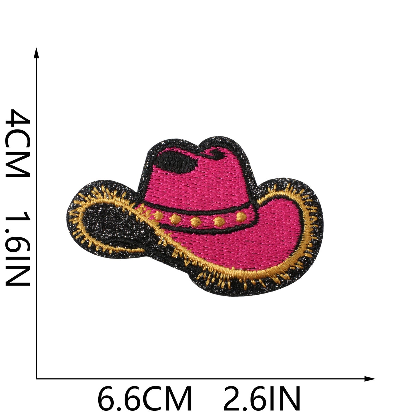 Western Pink Embroidered Patches – Iron-On Patch Set