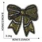 4 pcs Sports sequins bow patch