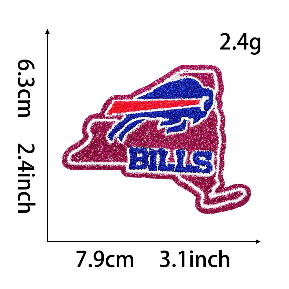 NFL team logo state shape NFL fan patches