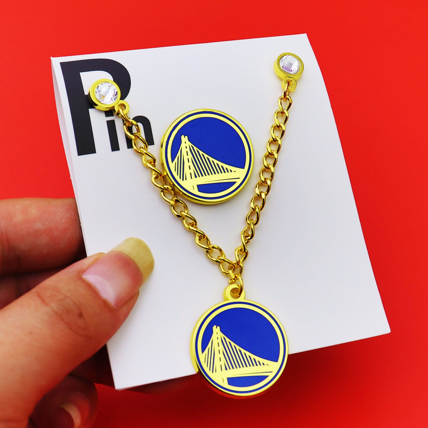 Metal Basketball Chain Hat Pins