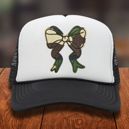 Camouflage bow camouflage star cloth sticker, army greenpatch