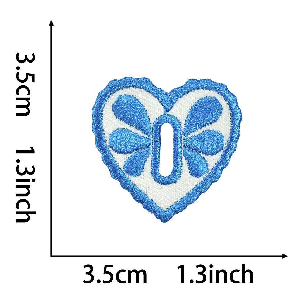 heart buttons DIY clothes decoration accessories, hand-embroidered pattern buttons