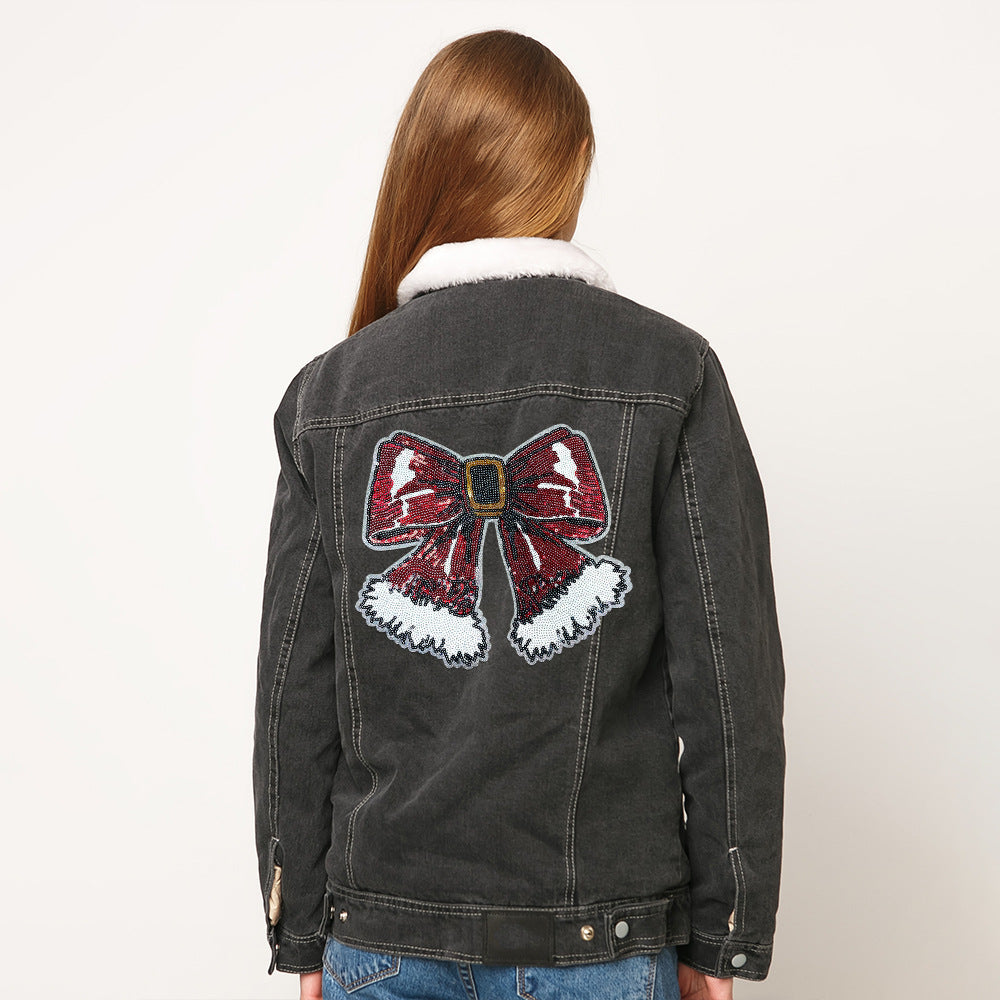 Christmas Bow Sequinspatch