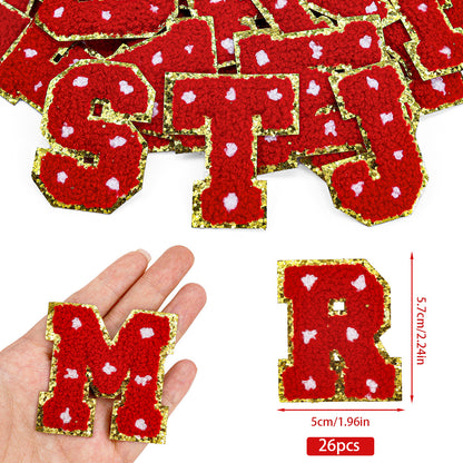 Alphabet letter Christmas patch A-Z