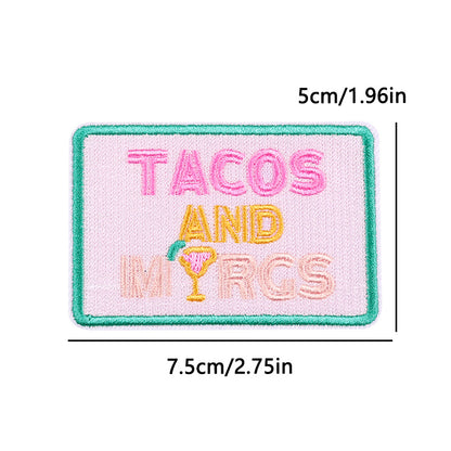 pink letter saying ironing embroidery patch - Clpatch