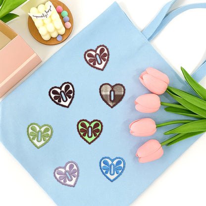 heart buttons DIY clothes decoration accessories, hand-embroidered pattern buttons
