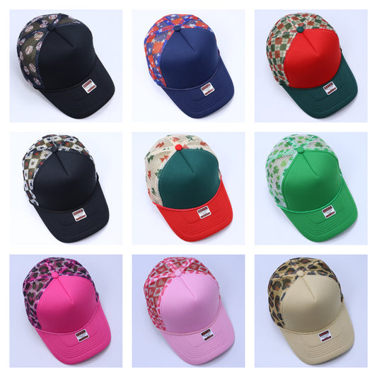 truck cap outdoor leisure visor American fashion breathable sun protection plaid baseball cap