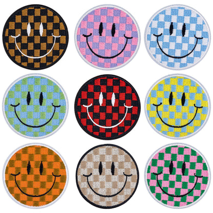 Smiley face round patch