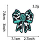 Turquoise series lake green bow spade western cowboy cowgirl iron patch
