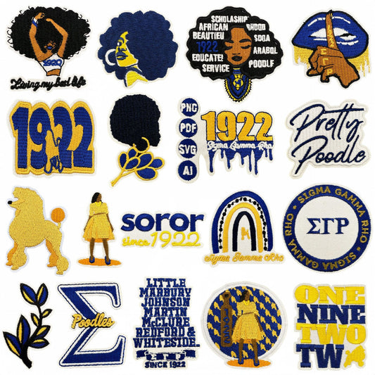 New black girl embroidery 1922 patches