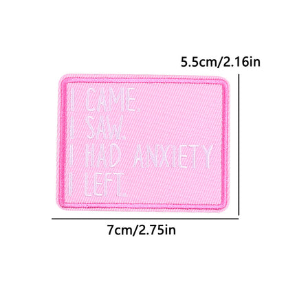 pink letter saying ironing embroidery patch - Clpatch