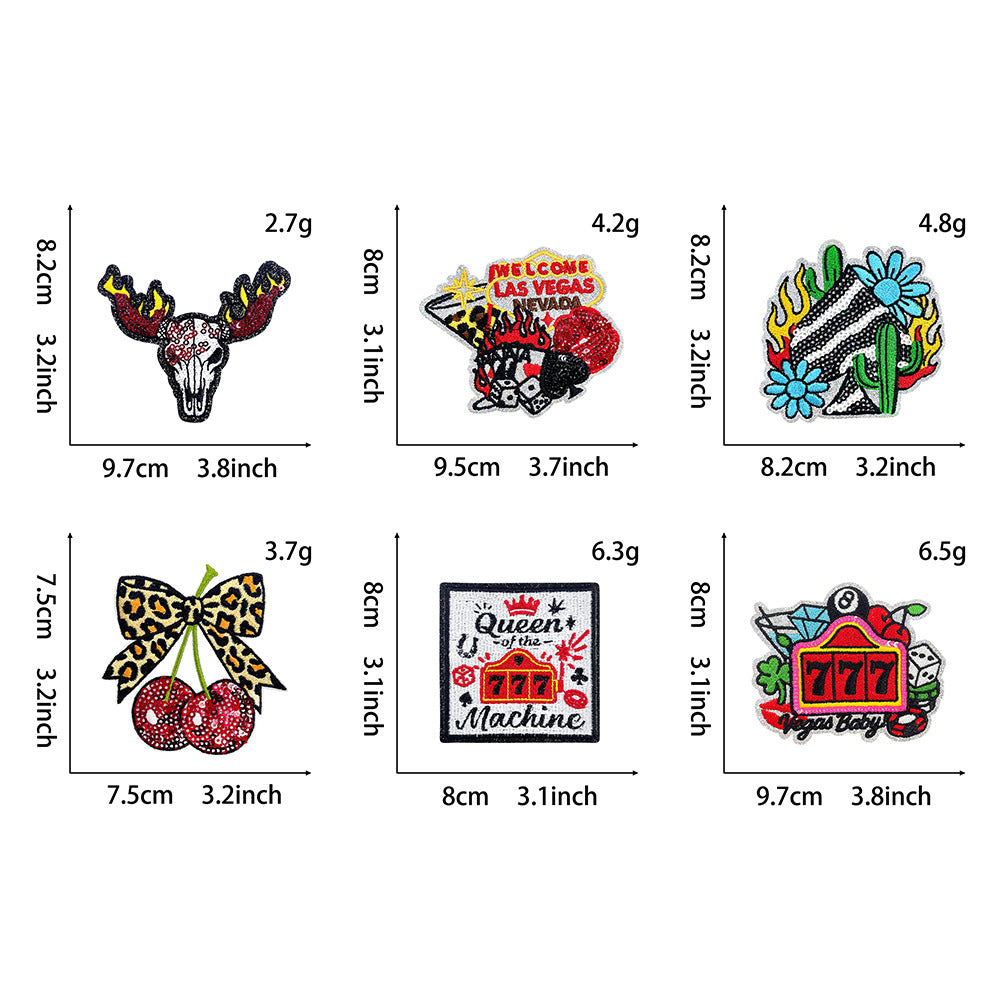 Las Vegas Casino theme dice, playing cards flash patch