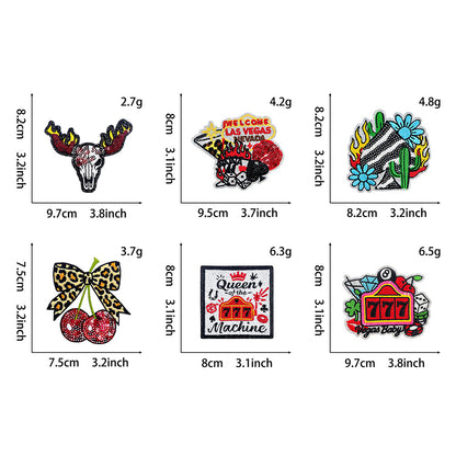 Las Vegas Casino theme dice, playing cards flash patch