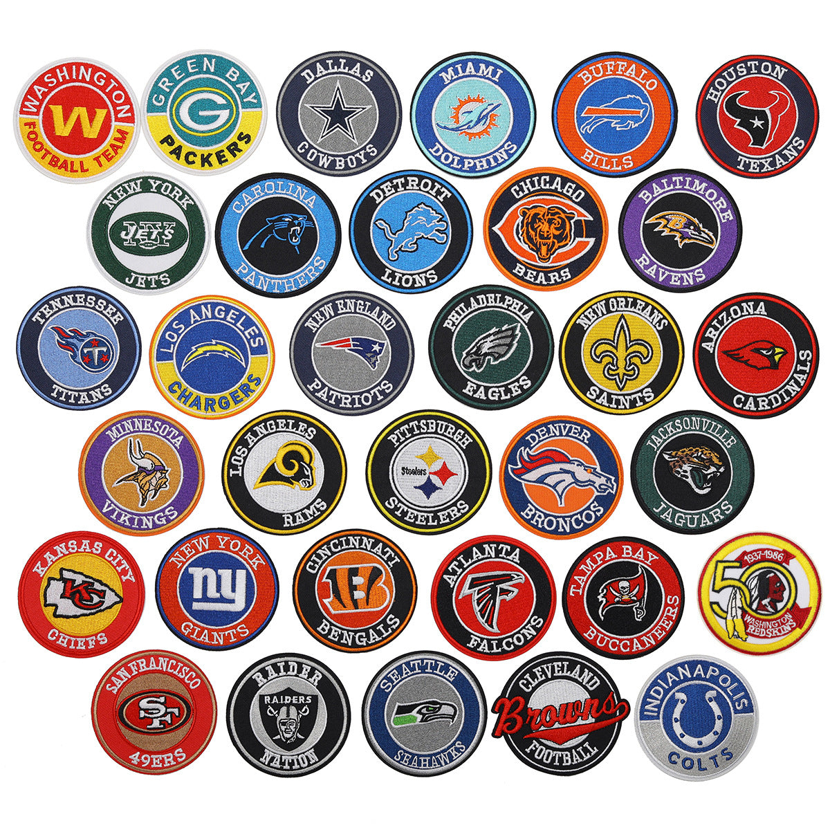 NFL 32 Team LOGO Patch
