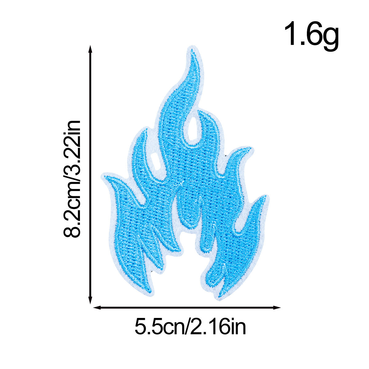 Flame seam-free washable iron on patch