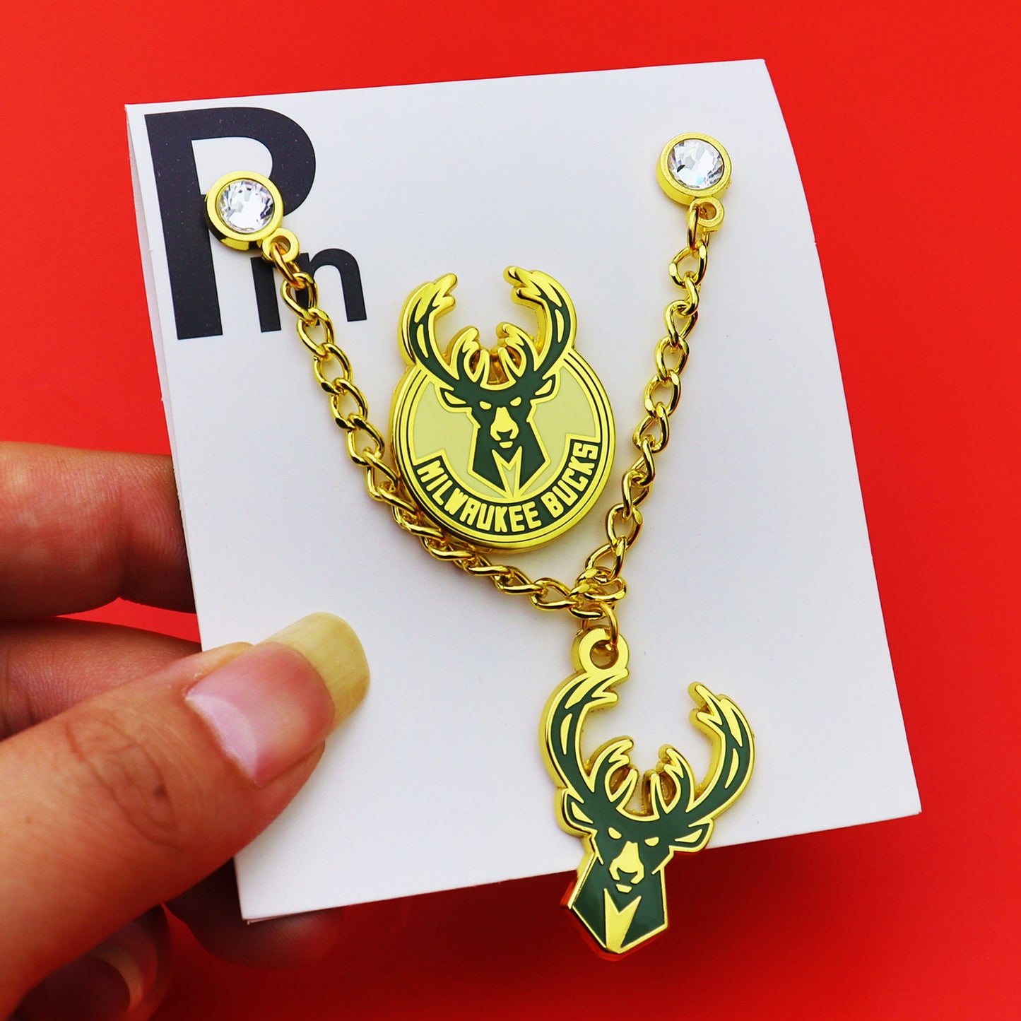 Metal Basketball Chain Hat Pins