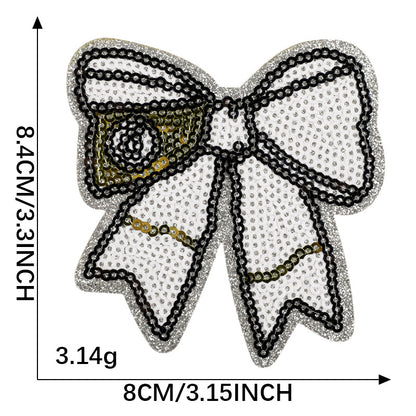 Sports sequins bow patch - Clpatch