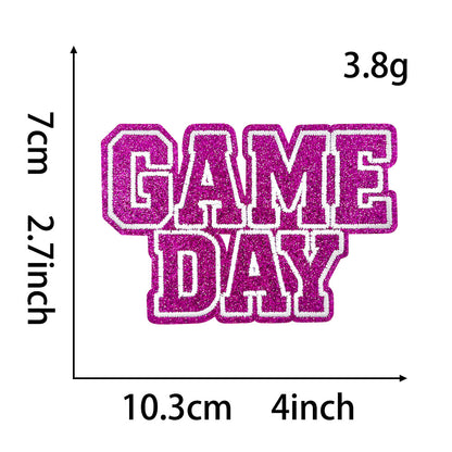 Gameday Glitter football patches