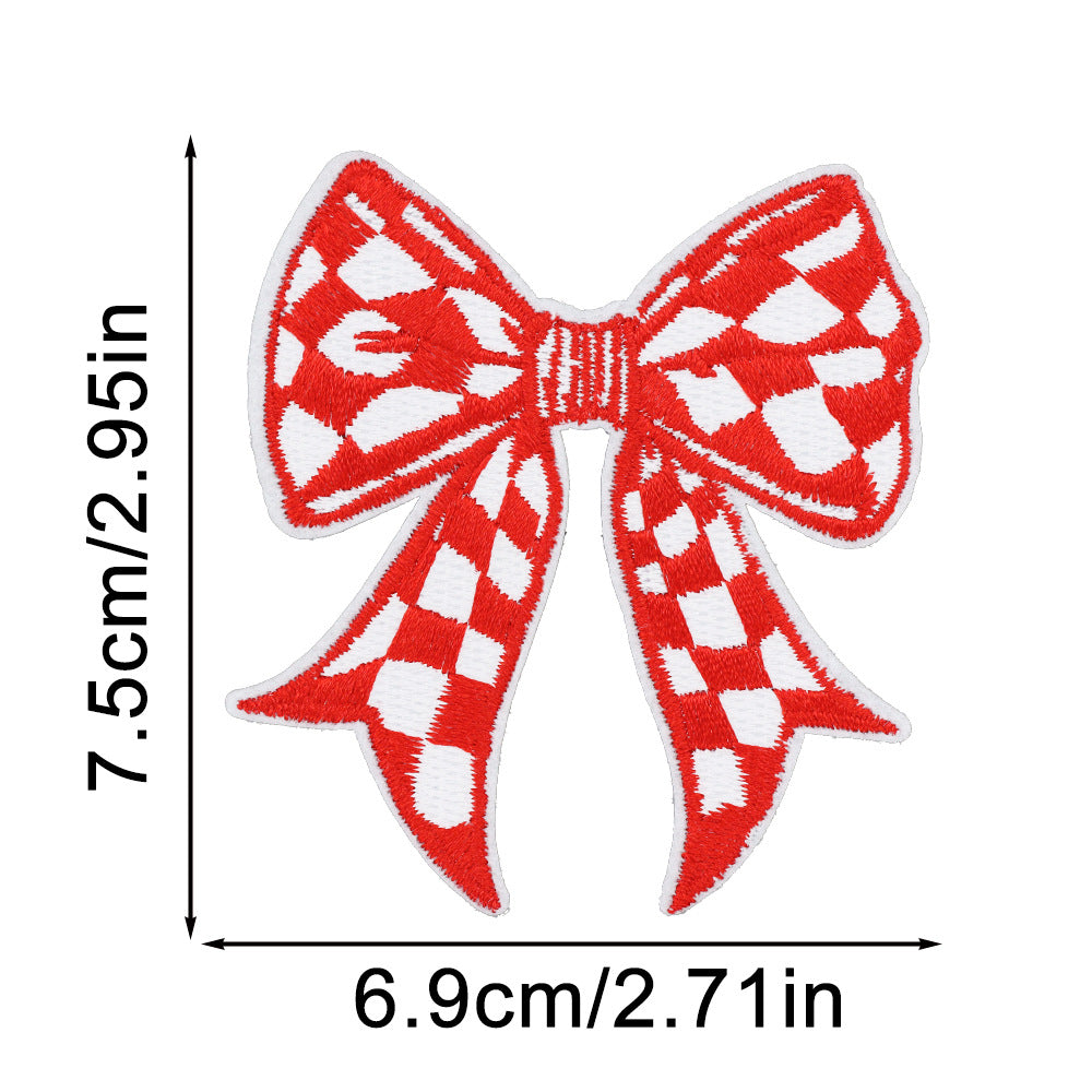 New plaid bow patch