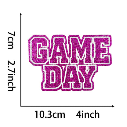 Gameday Glitter football patches