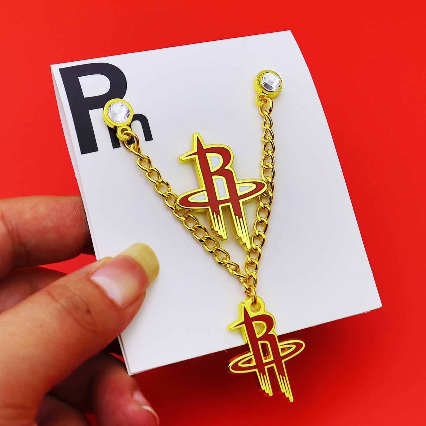 Metal Basketball Chain Hat Pins