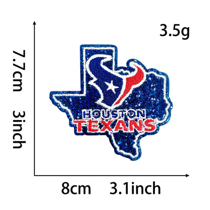 NFL team logo state shape NFL fan patches