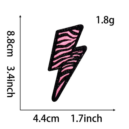 heart Zebra texture star lightning a set 12pcs small patches