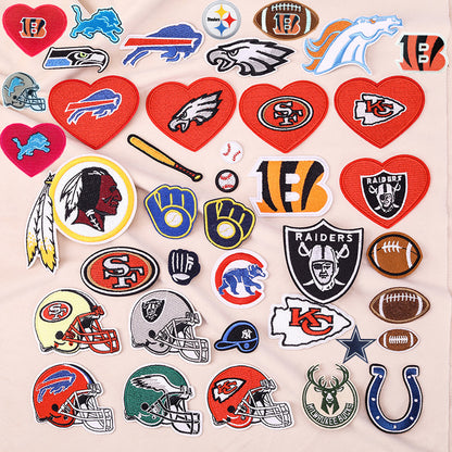 football team embroidery iron on patches - Clpatch