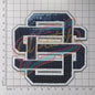 Ocean Springs High School sequins embroidered patch with adhesive - Clpatch