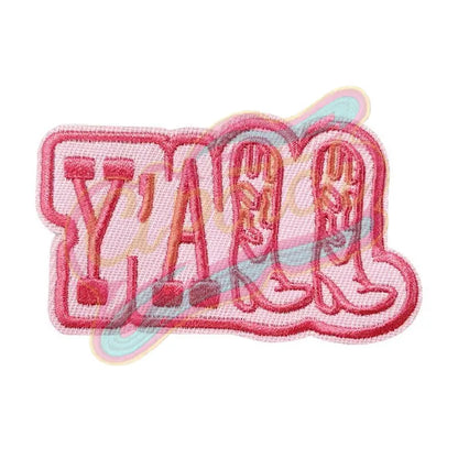 Pink Y’all Embroidered Patch - Clpatch